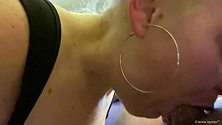 Jenna Jaymes gives sloppy deepthroat to monster cock.