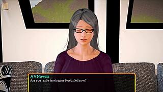 in the story of my new family 471, the milf and teen 18+ interact in a cartoon game.