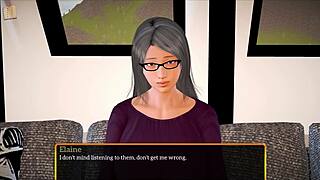 in the story of my new family 471, the milf and teen 18+ interact in a cartoon game.