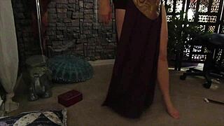 hotwife steffi princess dancing pussy in halloween cosplay