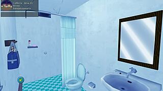 HS tutor part 12 features big cock cumshot on slut's big nipples in 3D cartoon.