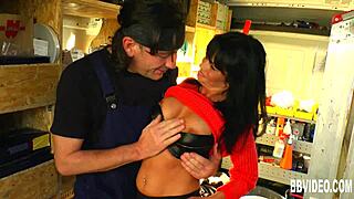 German mature woman pleasuring hard cock