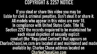 Charlee Chase and divas intensely suck and handjob cocks in threesome with dirty talk