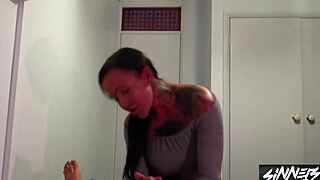 Step mom Chantelle Fox sucks and swallows cum.