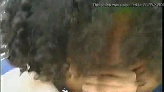 This is mature black woman gets deepthroat and cums on camera