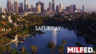 Stepmom Pornstar Sucks Hard in Lingerie - Milfed