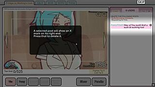 Nicole Fondles Tits In Risky Hentai Game