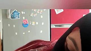 MILF sissy sucks and swallows cum from big cock