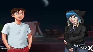 i'm peeping at naked people through binoculars in summertime saga episode 78