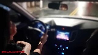 Bruna Silva hotwife humiliates with wet ass licking and cunilingus before fucking cock and fake tits