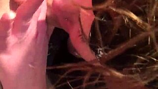 queenlaroyale enjoys her lover's monster cock with a blowjob