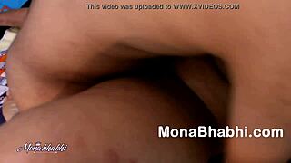 Indian couple fucks hot bedroom, sexy bhabhi pussy impregnated with anal blowjob.