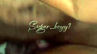 Ebony Girl With Cute Pussy Takes Big Black Cock Deep In Missionary Position For Creampie