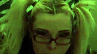 i gived my sexy milf bookworm a blowjob in pov with pigtails