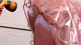 Wet clothed cfnm sex for big boobs milf paige ashley in rain jacket