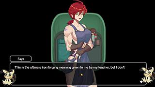 in hentai game, i fuck redhead's ass with monster cock