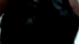 minha preta deepthroats big cock in lingerie orgasm