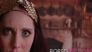 evil queen dominates snow white in wild free use