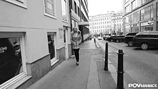 Victoria Pure performs deepthroat blowjob in POV glamour style