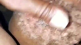 Woman doing oral sex outdoors is older