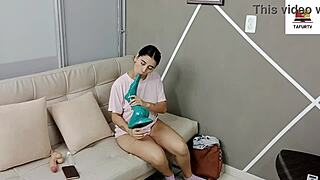 stepfather gives rich fuck when finding me with dildo