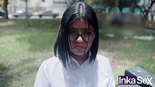 timid 18-year-old schoolgirl with huge ass caught by stranger?