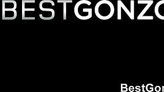 Watch this passionate babe make him cum in her mouth on the sofa