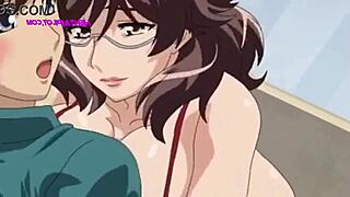Stepbrother nails busty MILF in fitting room in anime