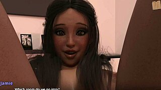 Cartoon porn with deepthroat action and MILF mom