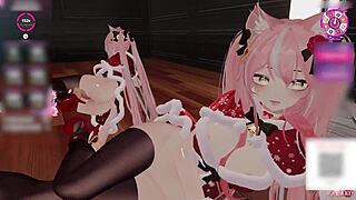 Sultry catgirl Kanakovt's non-stop action in spicy cosplay
