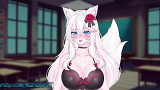 Vtuber Kanakovt's public anal play and squirting show