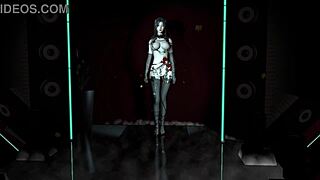 3D Asian slut cheats in sexy lingerie