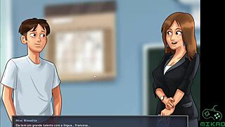 Helping a hot girl with school and pleasure in France