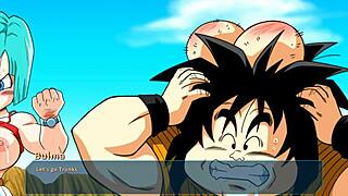 Double penetration for Bulma in Dr. Gero's lab