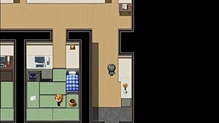 Does the lonely old man grab the milf neighbor's big ass in this hentai game?