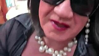 Mature Tranny Enjoys BBC in Wild Ass Play with Huge Monster Cocks