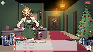 Claus Secret Surprise Xmas Hentai Game Ep 3 Mrs Santa Tease Us With Her Underskirt Anal Plug
