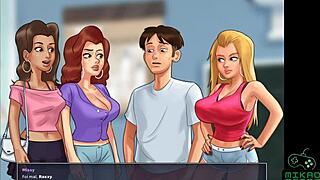 School babes get some help from their hot MILF teachers in SummertimeSaga