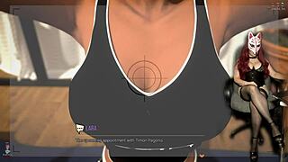 Sexy cosplayer enjoys Croft adventures episode