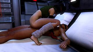 Curvy Brunette Rides Blindfolded Man with Big Tits Bouncing in Anime Style