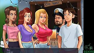 School babes get some help from their hot MILF teachers in SummertimeSaga