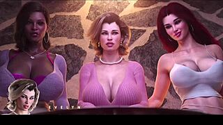 3D animated porn with mature and teen women