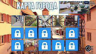 asian girl with big tits plays photo hunt game in anime style