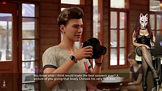 i am ms denvers in ep 55 wearing stockings and see through bra