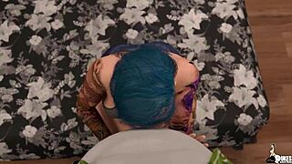 Emo chick seduces her stepdad in 3D cartoon