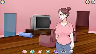 MILF and big tits in animated porn video