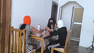 Did my best friend lose the bet? Now she fucks the winner!