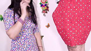 Small cocked guy satisfies angry Indian aunt in anal sex