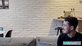 New neighbor Ladylyne gives blowjob and cunilingus to welcome him