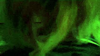 asian couple shares a smoke moment together